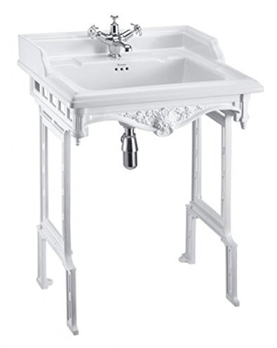 Casa Padrino Jugendstil Stand Waschtisch Weiß/Weiß - Barock Waschbecken Barockstil Antik Stil