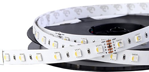 iluminize LED-Streifen RGBW 4 in 1: sehr hochwertiger LED-Streifen RGBW tageslichtweiß (6000K), 60 LEDs pro Meter, hoch selektiert, 24V, 19,2W pro Meter (6000K IP65NANO Rolle 5m)