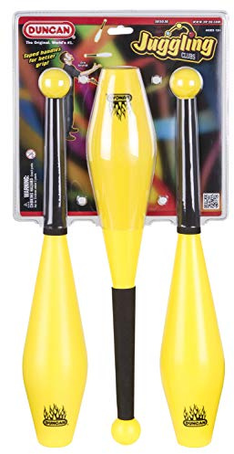 Duncan Toys Juggling Clubs 3 Pack Tape-Wrapped Grip Handles Colors May Vary