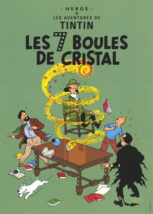 Poster Moulinsart Album de Tintin: Les 7 boules de cristal 22120 (70x50cm)