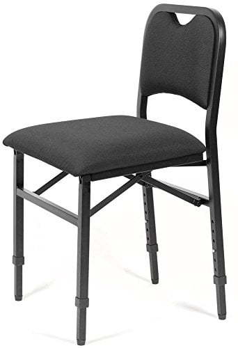 Adjustrite Klappstuhl höhenverstellbar, gepolstert und ergonomisch - VIVO, Schwarz (M)
