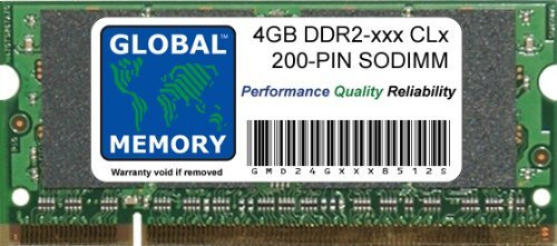 Global Memory 4GB DDR2 667/800MHz 200pin SODIMM Speicher RAM für Notebooks