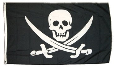 Flagge Pirat mit Zwei Schwertern - 60 x 90 cm