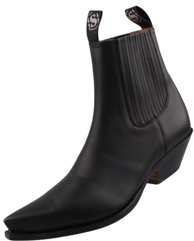 Sendra Boots Herren Cowboy Stiefelette Schwarz EU 43