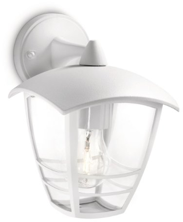 Philips Creek Wandleuchten für den Außenbereich, E27-Fassung, wasserfest, weiß, IP44, wetterfest, 24 cm
