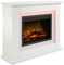 Endeavour Fires Castleton Chimenea Eléctrica Suite 39| Realista Efecto Llama de Fuego, Chimenea Decorativa, Tecnología LED de Bajo Costo, Color Blanco | 27,9f. x 100an. x 82,5al. cm