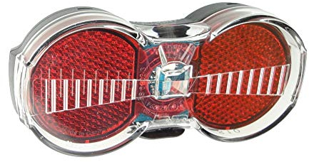 Busch & Müller Unisex – Erwachsene Rücklicht Toplight Flat S Permanent Fahrradlicht, Rot,Transparent, Einheitsgröße