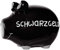KCG Spardose Schwein Schwarzgeld Keramik schwarz mittel