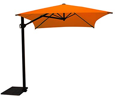 Maffei Art 137q Kronos rechteckiger Ampelschirm cm 300x200, Stoff PolyMa. Made in Italy. Farbe Orange
