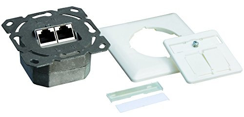 LogiLink Professional NP0125 RJ45 Cat.6 Anschlussdose (Unterputz) 2x RJ45 Stp (Vollgeschirmt) mit 40° Auslass