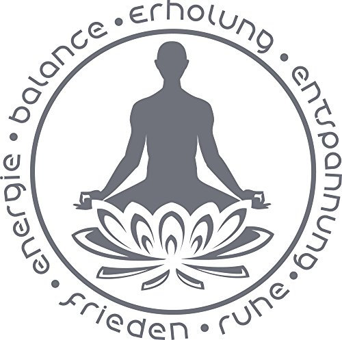 GRAZDesign Wandtattoo Bad Frieden Ruhe Erholung Wellness Wandaufkleber Wand Aufkleber - 57x57cm / 071 grau