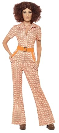 Smiffys Authentisches 70iger Jahre Chic Kostüm, mit Overall