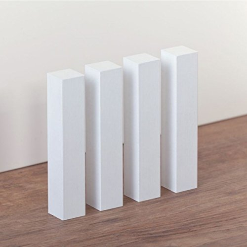 Universal Holzecken 15 x 15 x 112 Innen/Außen für Sockelleisten, Buche massiv, weiß lackiert