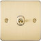 Knightsbridge FP12TOGBB Platte FPAV12TOGBB Wechselschalter, Flache Blende, 10 A, 1 G, gebürstetes Messing, 230 V, Messingfarben, Brushed Brass