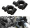 CICMOD 2X 7/8(22mm) UNIVERSAL Lenkerhalterung Lenker Halter Aluminum (Schwarz)