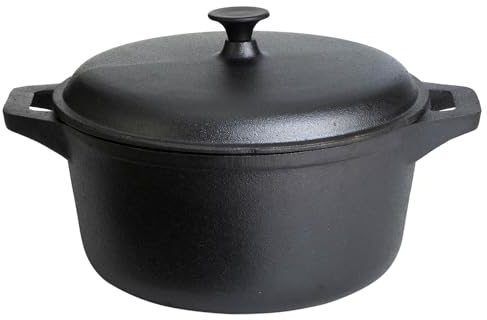 PaellaWorld 4405 Gusstopf mit Deckel 22,5 x 10 cm ideal für Allgril Seitenkocher
