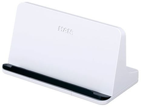 HAN Tablet Halterung i-Line, Tablet Ständer für das Büro mit Soft-Grip Aufstellfläche, geeignet für alle gängigen Tablets, 92140-12, weiß