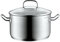 WMF Profima Kochtopf groß 24cm, Glasdeckel, Fleischtopf Induktion 5,7l, Cromargan Edelstahl poliert, unbeschichtet