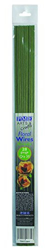 PME - Fili di Ferro Modellabili per Fiori, Verdi, Cal. 28, 36 cm, Confezione da 50