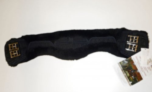 Mattes Lammfell Mond Kurzgurt mit abnehmbarem Lammfellbezug, schwarz Größe 75 cm