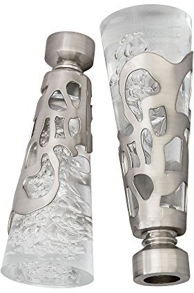 Victoria M. Gardinenstange Endstücke Endkappen Vorhangstange, Ø 16mm, Silber, 2er-Set, Endstück Bubbles-Zylinder