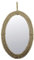 Stonebriar Decorative Oval Rope Wall Mirror with Hanging Loop