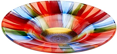 Angela neue Wiener Werkstaette Glasschale, Glas, bunt, 30x30x5 cm