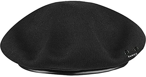 Kangol Tropic Monty Baskenmütze Beret Sommerbaske Damenbaske Herrenbaske Damen/Herren - Sommer Frühling-Sommer - XL (60-61 cm) schwarz
