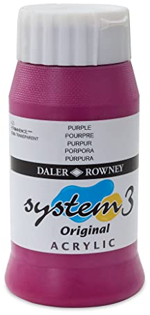 Daler-Rowney System3 Acrylic Paint, Plastic Pot, 16.91oz - 500 ml, Purple
