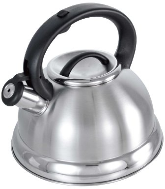 Buckingham Retro Matt Finish Stovetop Whistling Kettle Stainless Steel Induction Compatible Durable and Heat-Resistant Design 3 Litre