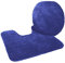 Kinzler J-10052/71 Mikrofaser Bademattenset 2-teilig, WC-Deckelbezug 47 x 50 cm, und Vorleger mit Ausschnitt 50 x 55 cm, royalblau