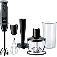 Braun MultiQuick 5 MQ5237BK Hand Blender, Mixer, BPA-Free Plastic Beaker, Dishwasher Safe Wand, Splash Control - Black