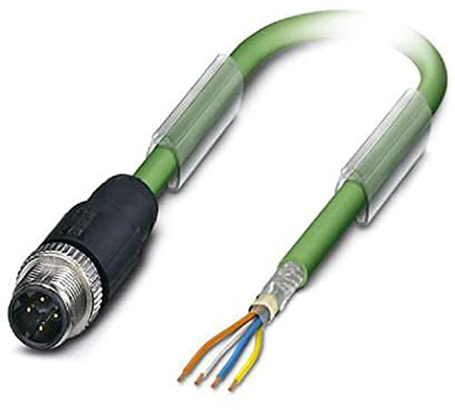 PHOENIX CONTACT SAC-4P-M12MSD/2.0-933 Bussystem Kabel, Profinet circaT5, 4 Polig, Geschirmt, Stecker Gerade M12, D Kodierung, 2m Kabellänge, Grün