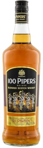 Seagrams I 100 Pipers Blended Scotch Whisky I 1 Liter I 40% Volume