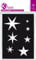 Ki-sign : Pochoir Adhésif Réutilisable, 10x7cm - Etoiles