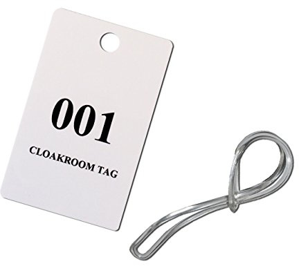 200 Pre-Printed Plastic Tags/Tickets Numbered 001 – 100 With Black Text 100 Luggage Loops