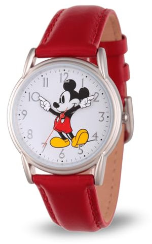 Disney Unisex-Erwachsene analog Quarz Uhr mit Kunstleder Armband W002753