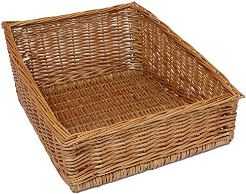 großer Brotkorb aus Weide in 3 Größen, Regalkorb, Buffetkorb, Auslagekorb, Lagerkorb, Weidenkorb, Aufbewahrungskorb (40x50 cm)