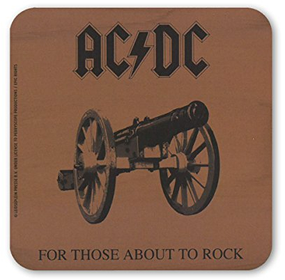 Rock I AC/DC I for Those About to Rock I Untersetzer I Coaster I Kork I 10x10cm I langlebiger Druck I Lizenziertes Originaldesign