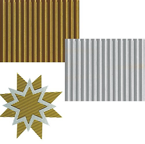 Folia Bringmann Wellpappe: Bastel-Wellpappe Gold, 50x70cm, 10 Bogen