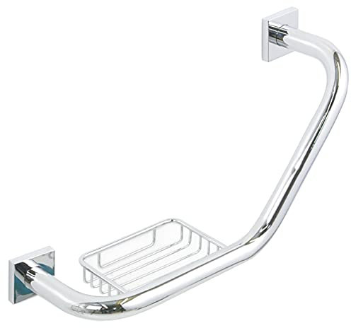 BRAVAT Quaruna Badewannengriff, Messing, Chrom, 120 x 425 x 235