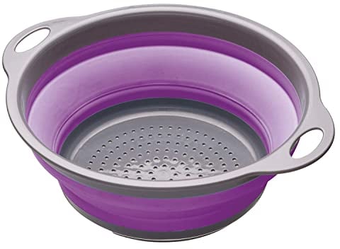 Colourworks 2.8 Litres Collapsible Colander, 24 cm - Purple