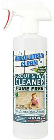 Absolutely Clean FAST GROUT CLEANER! - Professional Strength, Natural Enzyme Formula - Fast Acting, Fume Free - USA Made (16oz Cleans Up To 250 sq ft)