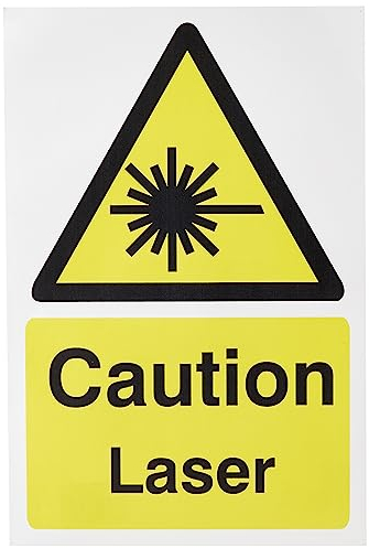 Seco Caution Laser Sign, 200mm x 300mm - Self Adhesive Vinyl