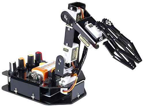 SUNFOUNDER Roboter Bausatz 4-Achsen Servo Steuerung Rollarm, 180-Grad-Drehung, Elektronik Baukasten Programmierbare für Arduino Roboter Spielzeug für Erwachsene (Rollarm1.0)