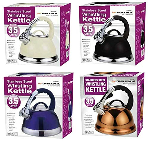 3.5LTR S/S Whistling Kettle Metalic Black (Blue)