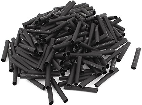 sourcingmap Wire Wrap Sleeve 3mm Dia 30mm Long Heat Shrink Tubing 170pcs Black