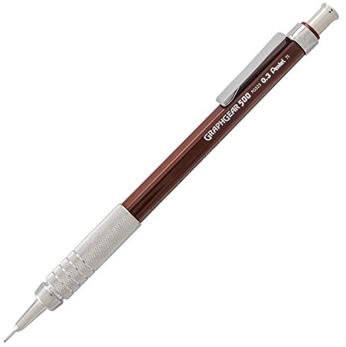 Pentel GraphGear 500 Ausarbeitungs-Bleistift, automatisch Braun 0.3 mm braun