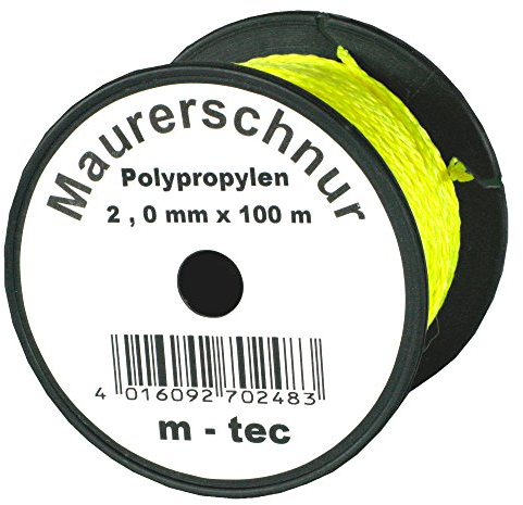 Lot-Maurerschnur 100 m x Ø 2,0 mm Gelb-Fluoreszierend