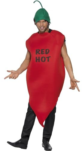 Smiffys Chilli Pepper Costume, Red, M - Size 38 in-40 in